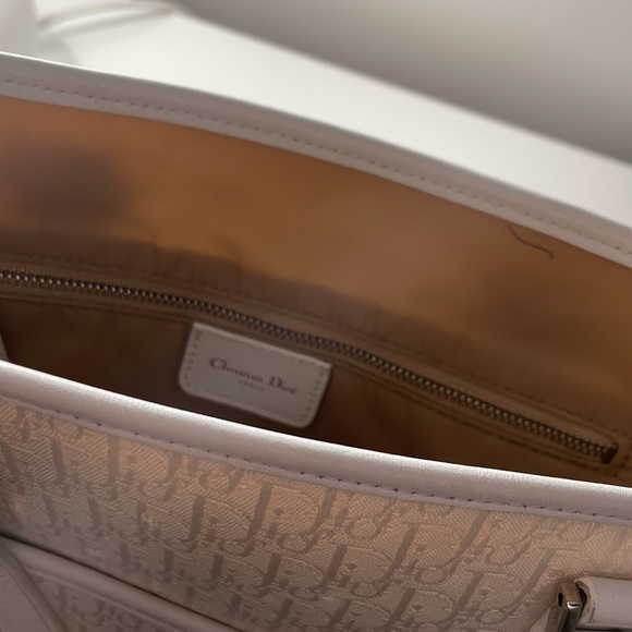 Authentic Vintage 2000’s Christian Dior White Canvas Trotter Tote - Picture 3 of 9